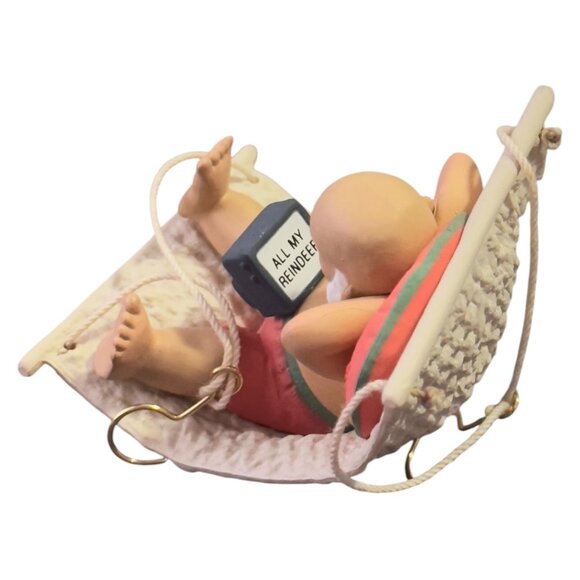 Handcrafted Santa TV Break Keepsake Hallmark Ornament ‘All My Reindeer’ - Picture 5 of 5